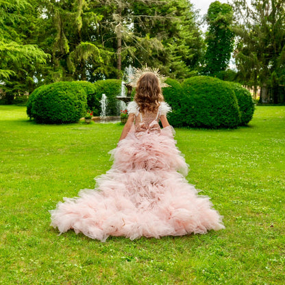 Long Tulle Flower Girl Dress - Torrent Gown Long Tulle Flower Girl Dress - Torrent Gown